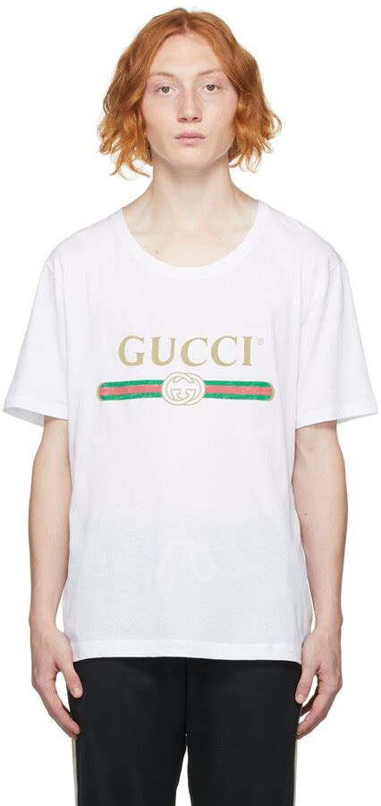 gucci silk-linen white tee|Gucci T.